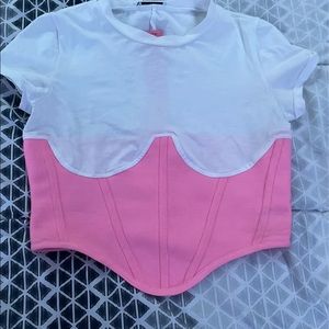 Pink corset top fashion nova